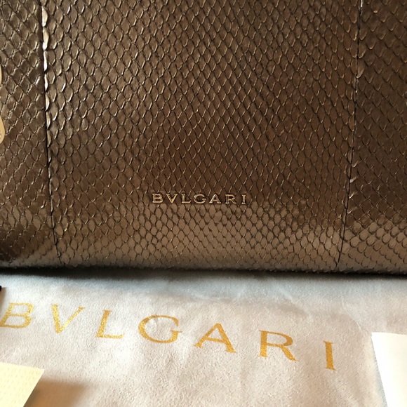 Bvlgari Bronze Snakeskin Serpenti Scaglie Tote Bag main image 3
